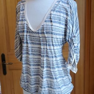 NWT Anthropologie tripe shirt fresh laundry